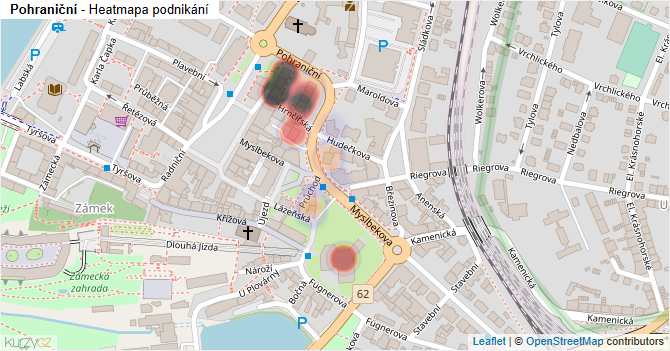 Pohraniční - mapa podnikání
