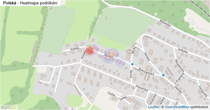 Polská - mapa podnikání