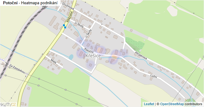Potoční - mapa podnikání