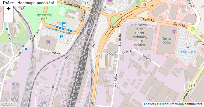 Práce - mapa podnikání