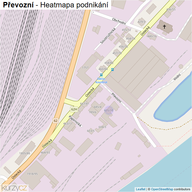Mapa Převozní - Firmy v ulici.