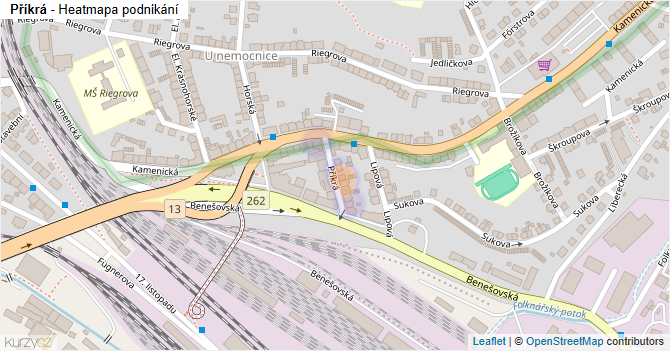 Příkrá - mapa podnikání