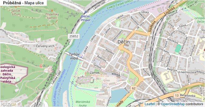 Průběžná - mapa ulice