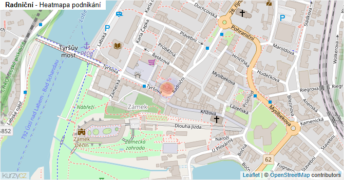 Radniční - mapa podnikání