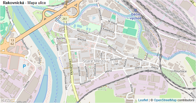 Rakovnická - mapa ulice