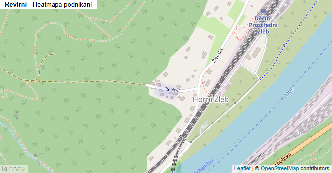 Revírní - mapa podnikání