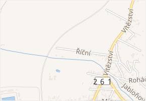 Říční v obci Děčín - mapa ulice