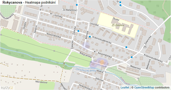 Rokycanova - mapa podnikání