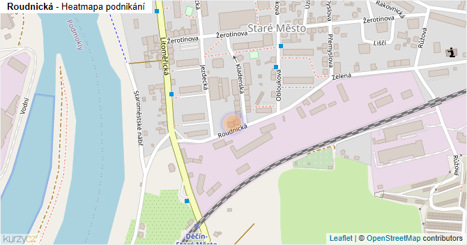 Roudnická - mapa podnikání