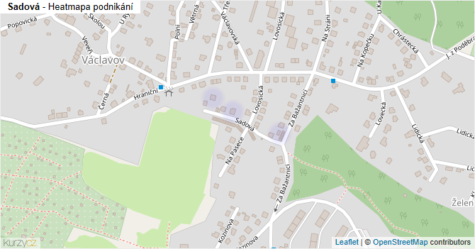 Sadová - mapa podnikání
