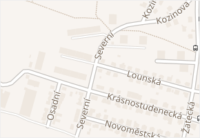 Severní v obci Děčín - mapa ulice