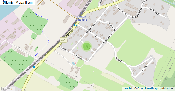 Šikmá - mapa firem