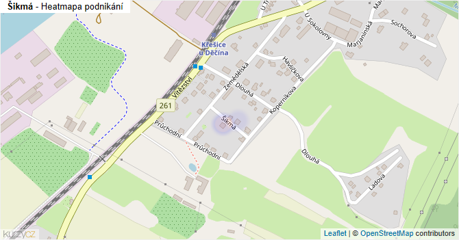 Šikmá - mapa podnikání