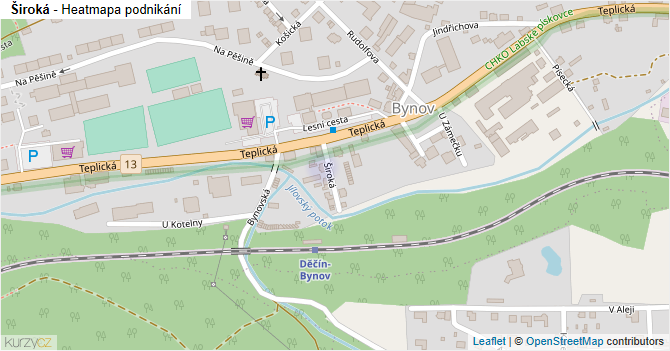Široká - mapa podnikání