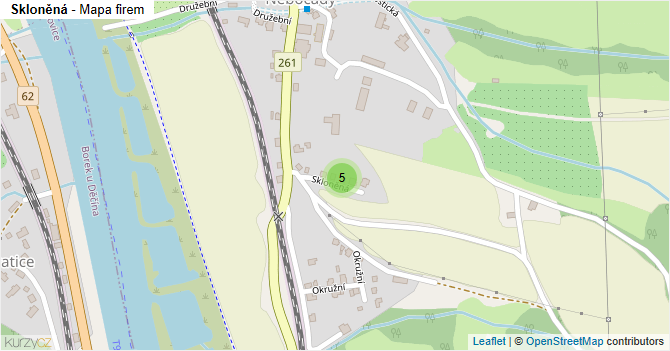 Skloněná - mapa firem
