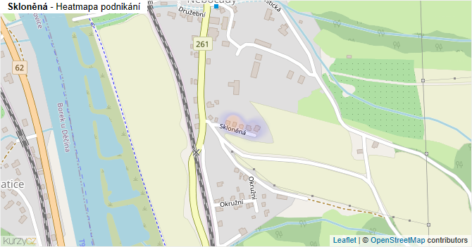 Skloněná - mapa podnikání