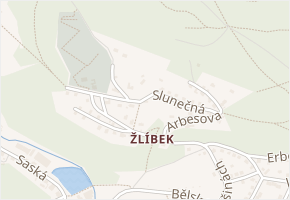 Slunečná v obci Děčín - mapa ulice