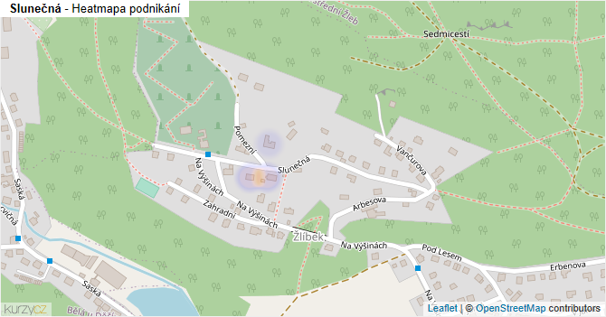 Slunečná - mapa podnikání