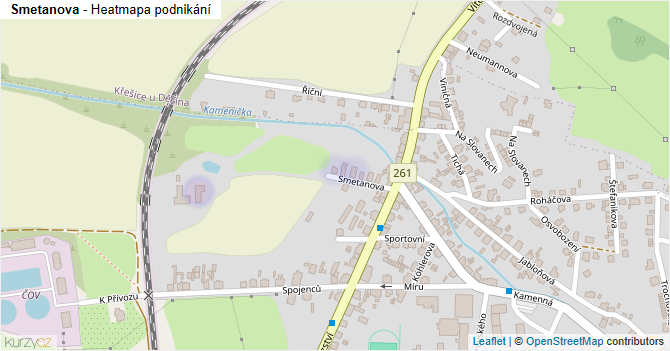 Smetanova - mapa podnikání