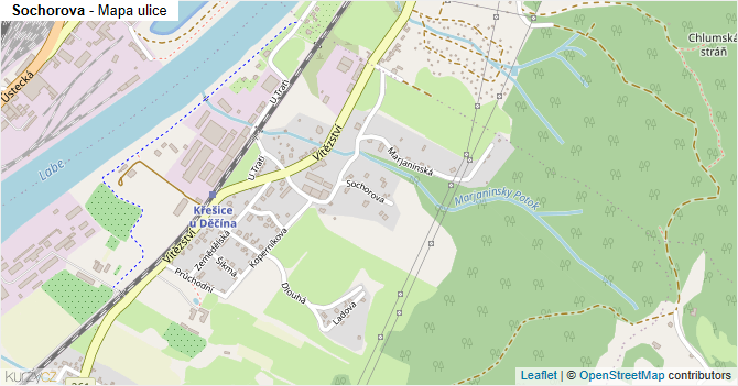Sochorova - mapa ulice