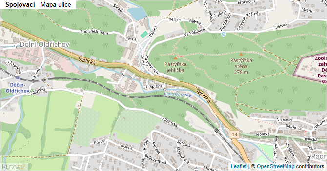 Spojovací - mapa ulice