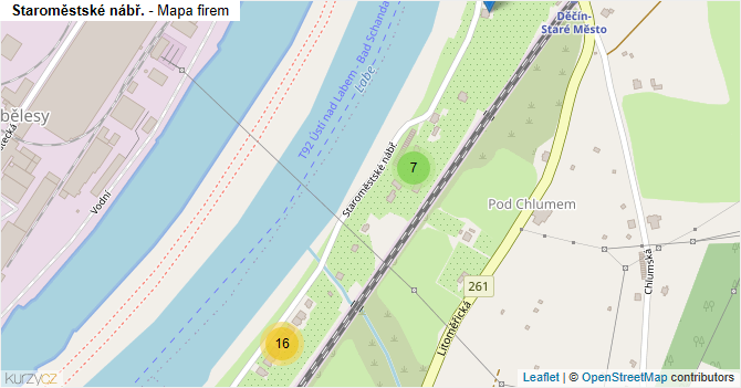 Staroměstské nábř. - mapa firem