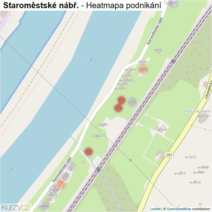 Mapa Staroměstské nábř. - Firmy v ulici.