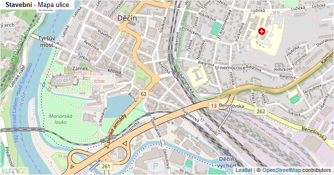 Stavební - mapa ulice