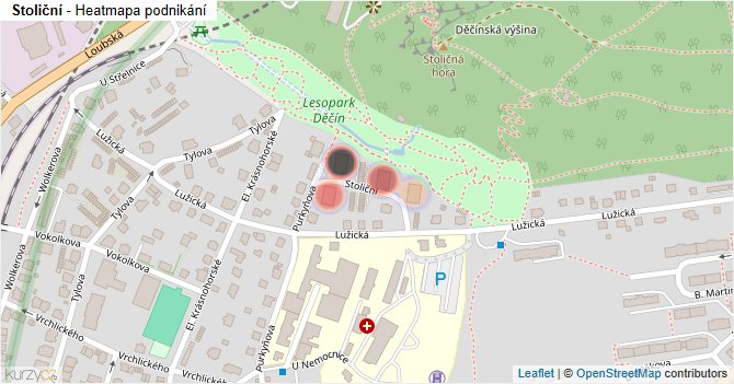 Stoliční - mapa podnikání