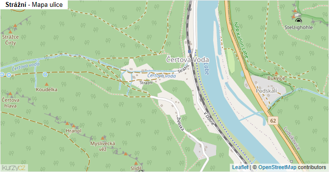 Strážní - mapa ulice