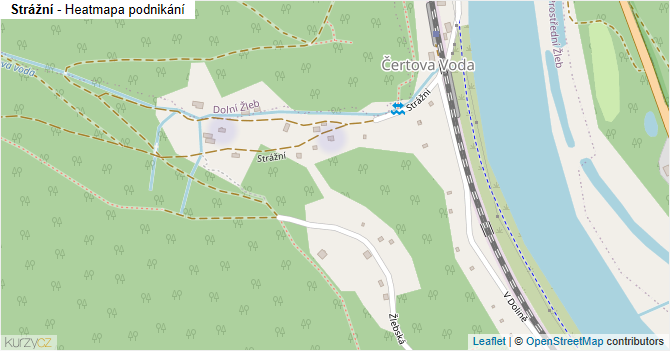 Strážní - mapa podnikání