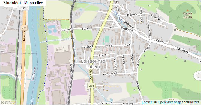 Studniční - mapa ulice