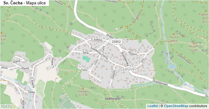 Sv. Čecha - mapa ulice