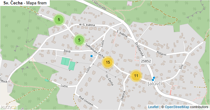 Sv. Čecha - mapa firem