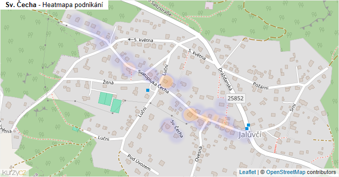 Sv. Čecha - mapa podnikání