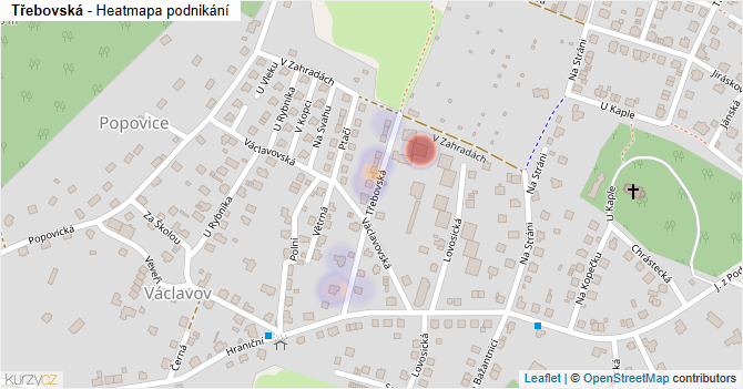 Třebovská - mapa podnikání
