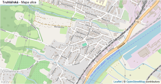 Truhlářská - mapa ulice
