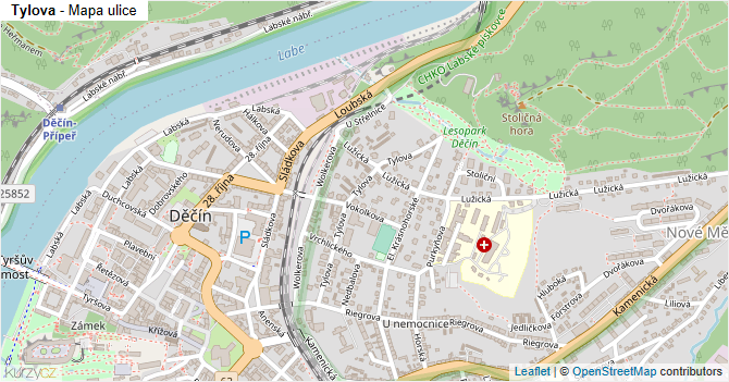 Tylova - mapa ulice