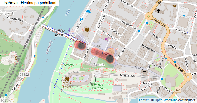 Tyršova - mapa podnikání