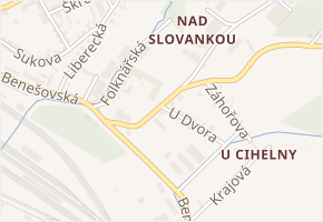 U Dvora v obci Děčín - mapa ulice