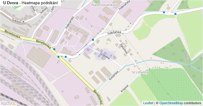 U Dvora - mapa podnikání