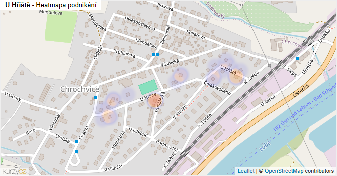 U Hřiště - mapa podnikání