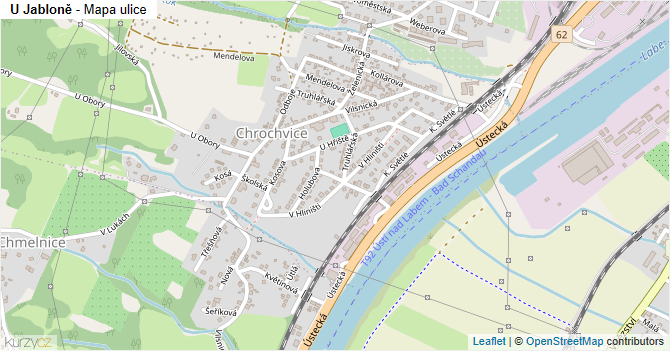 U Jabloně - mapa ulice