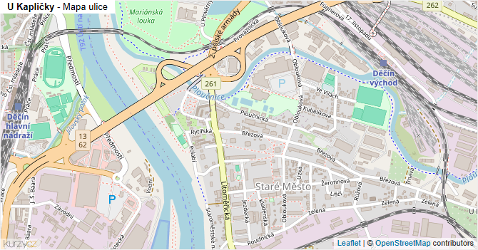 U Kapličky - mapa ulice
