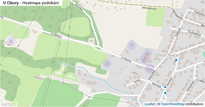 U Obory - mapa podnikání