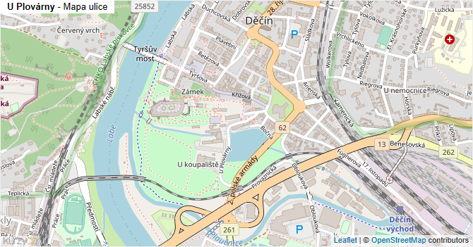 U Plovárny - mapa ulice