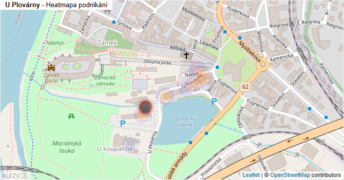 U Plovárny - mapa podnikání