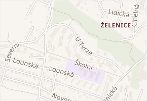 U Školy v obci Děčín - mapa ulice