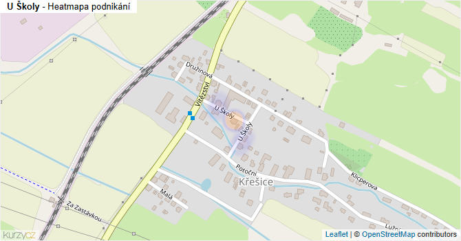 U Školy - mapa podnikání
