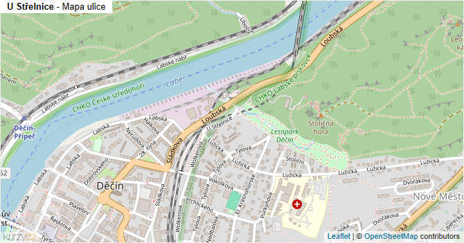 U Střelnice - mapa ulice